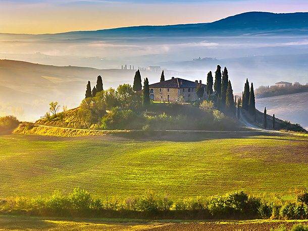 Toskana zum Sonnenaufgang |  sborisov, iStockphoto.com / Chamleon