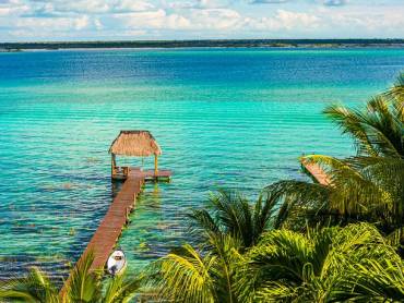 Lagune von Bacalar in der Karibik
