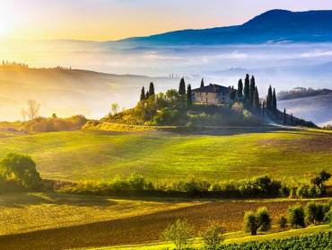 Toskana zum Sonnenaufgang