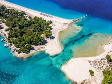 Blick auf die Lagune von Kassandra