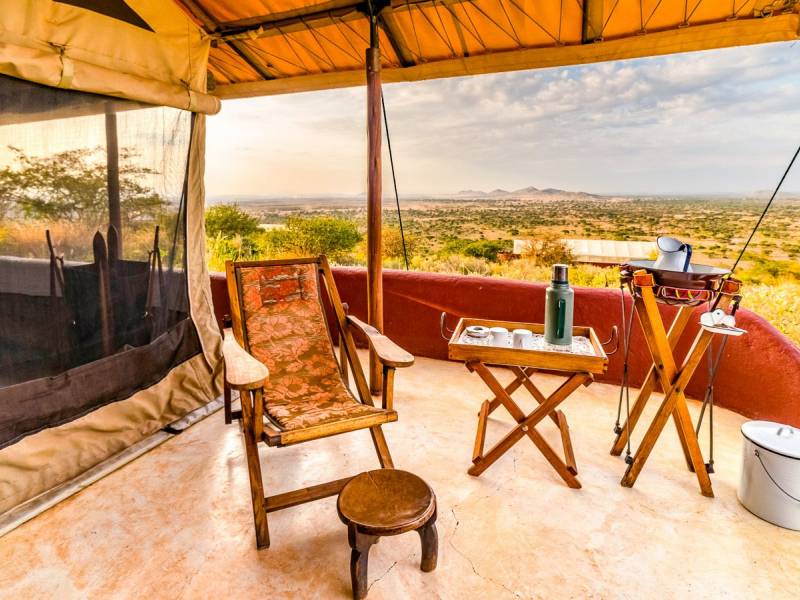 Ausblick von der Terrasse im Shumata Camp |  Javier Snchez Martnez, Shumata Camp / Chamleon