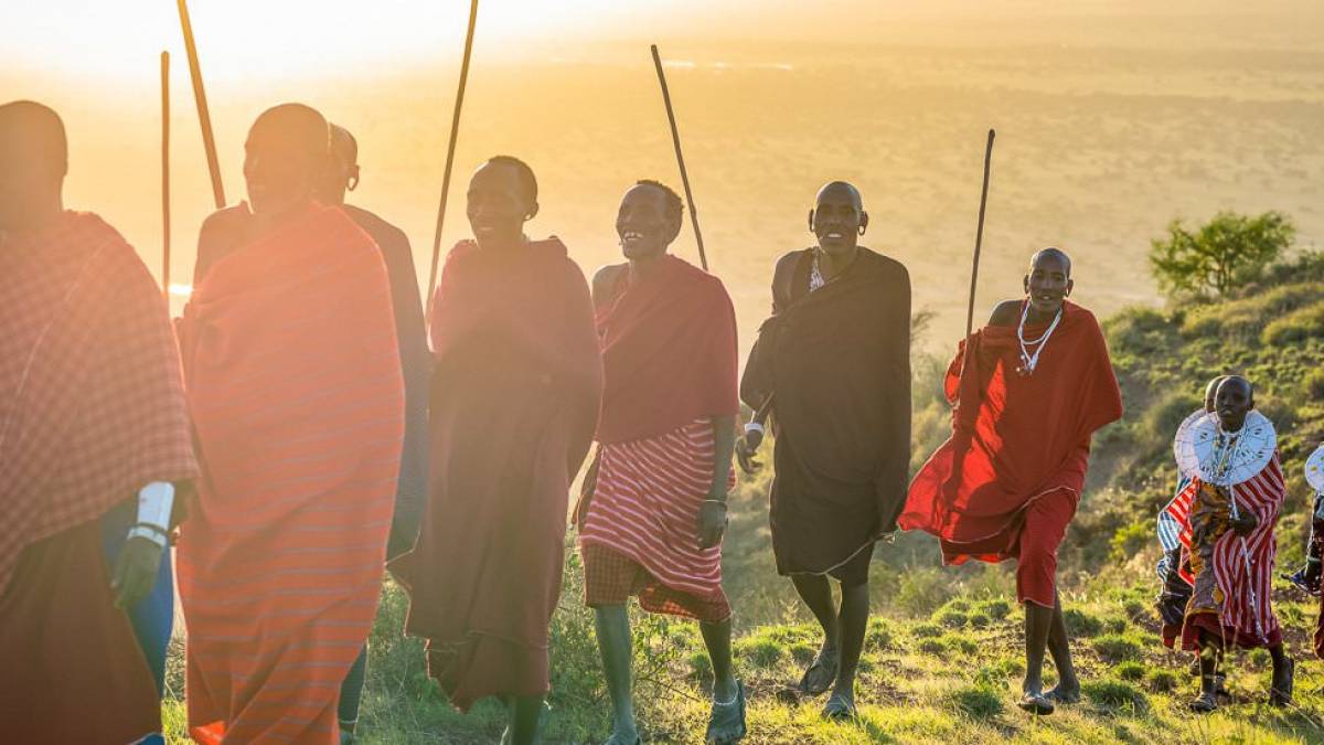 Massai auf Wanderung |  Hatari Lodge / Chamleon